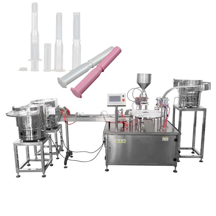1gelinjectorfiller Filling Machine Manufacturer This gel filling capping machine is designed for pharmaceutical gynecological gel filling and capping for tube type injector It is fully automatic machine including injector feeding gel filling cap feeding and capping it can be connect with labeling machine or other packing line